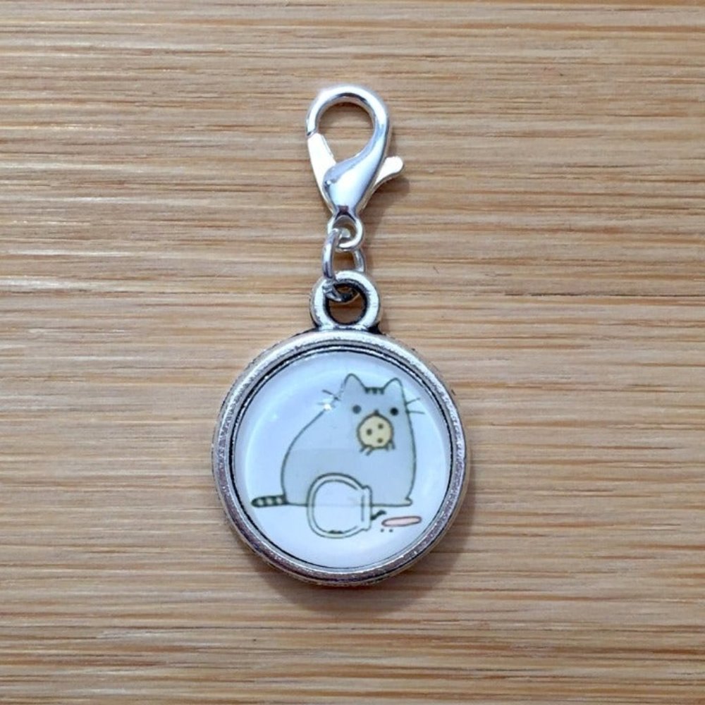 Planner charm Pusheen Glass Cabochon